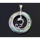 Abalone with Dolphin Pendant