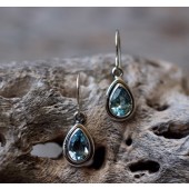 Blue topaz teardrop earrings
